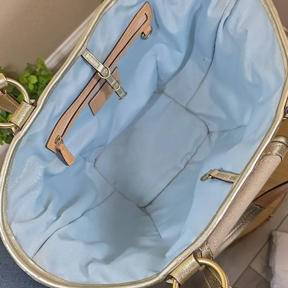 Coach Rare Vintage Legacy Lily Straw Tote - Picture 12 of 16